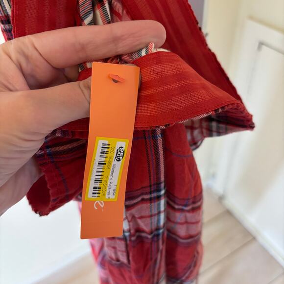 Colsie NWT Women's Red Plaid Flannel Sleep Pants Size L - Picture 7 of 9